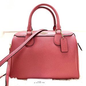 ➡️SALE!🔥NWT! Coach Mini Bennett Satchel Handbag Glitter Peony Msrp:$325.00